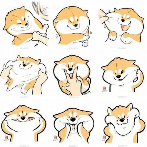 Meme hài chó chibi ngủ gật trong chăn hồng dễ thương cực độ