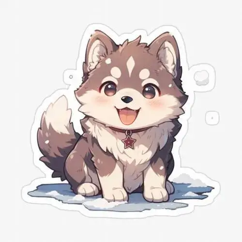 Hình chế boss chibi cười toe như vừa được khen giỏi