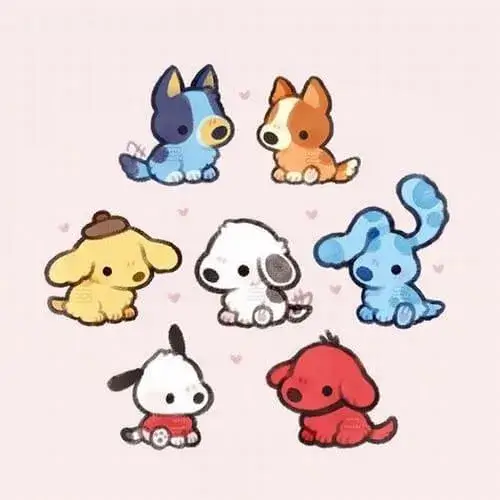 Ảnh troll chó chibi nằm phè nhìn đời siêu chill luôn