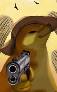 Avatar chó Shiba cầm súng, biểu cảm cực ngầu bá đạo.