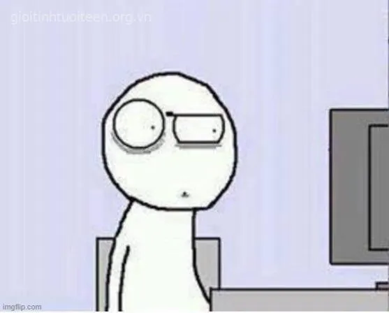 Hình meme vui biểu cảm đơ người giữa livestream.