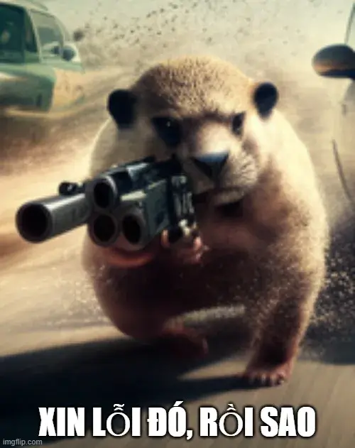 Ảnh troll cúi đầu thể hiện sự biết điều đầy duyên ngầm