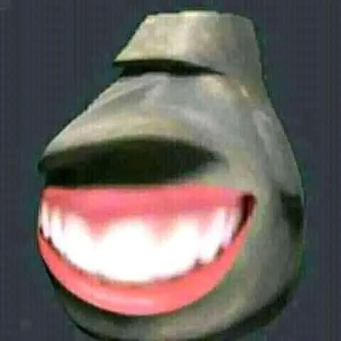 Meme cười sảng khoái, gương mặt tràn đầy năng lượng.