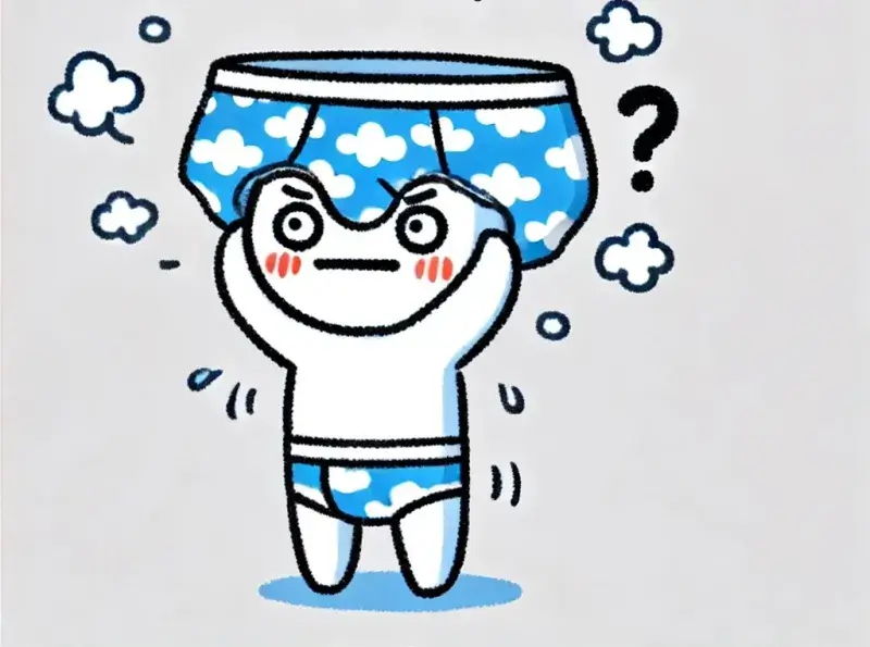 Hình hài hước người đội quần ngược đầu kèm caption “quê xỉu”.