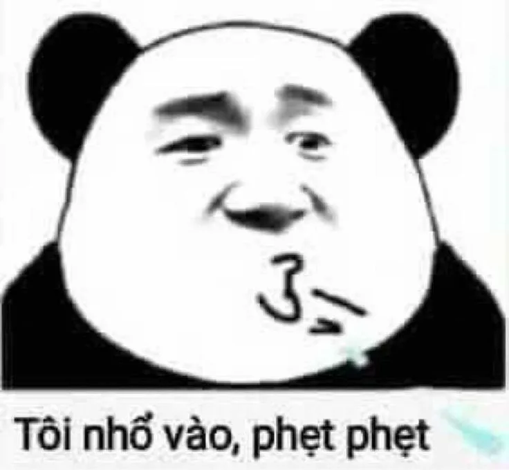 Hình gấu trúc troll: Tôi nhổ vào, phẹt phẹt