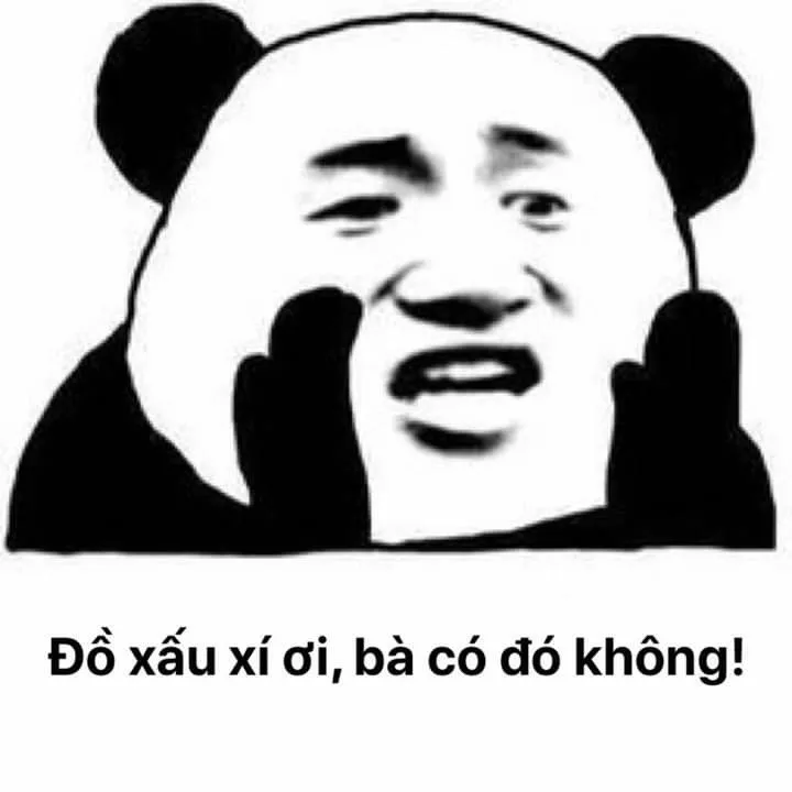 Meme gấu trúc bá đạo: Đồ xấu xí ơi