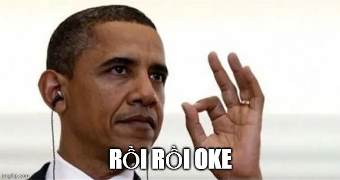 Meme uki thể hiện thái độ “đành vậy” nhưng vẫn tươi.