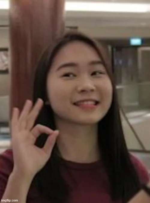 Ảnh meme oke thể hiện biểu cảm “ờ cũng được” cực đáng yêu.