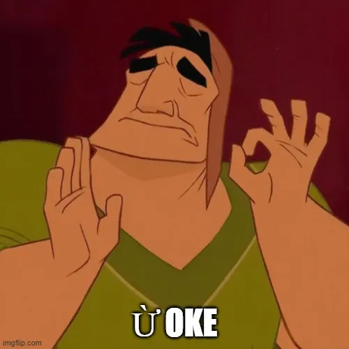 Meme ok gương mặt gật đầu nhẹ tạo cảm giác hài hước cực mạnh.