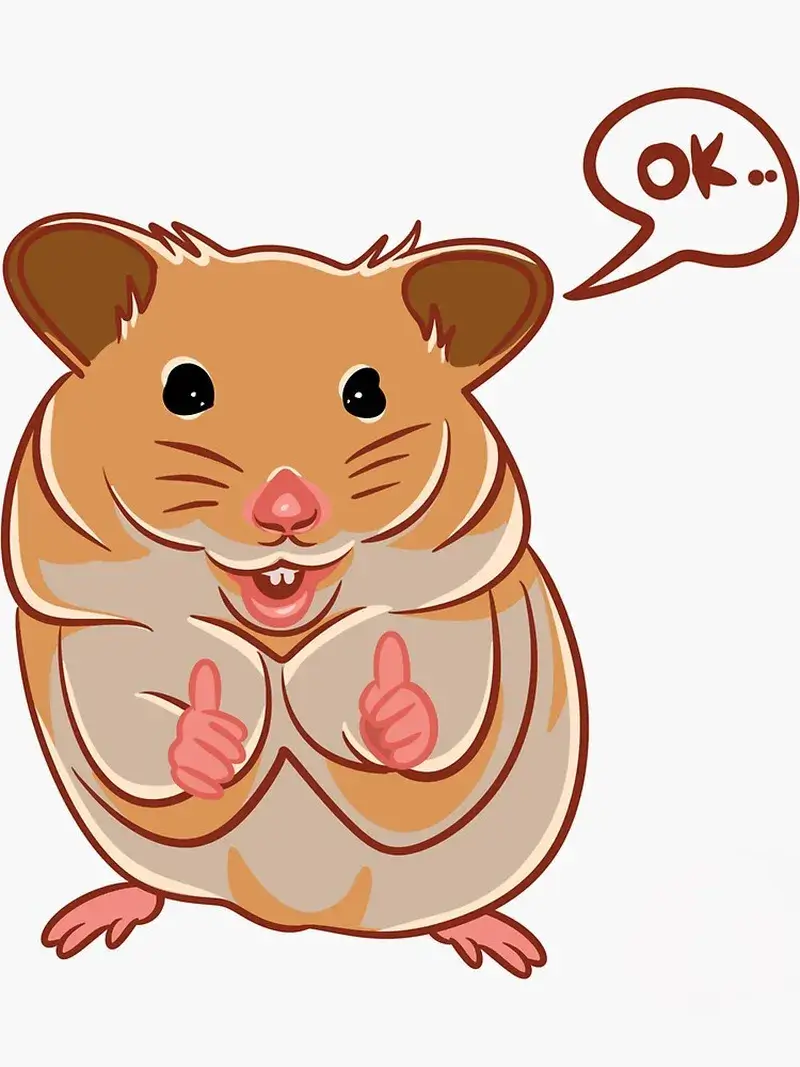 Meme chuột hamster giơ tay đồng ý hài hước