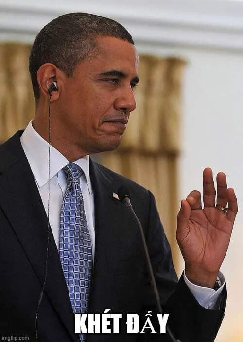 Ảnh chế Obama giơ tay oke nhìn cực vui
