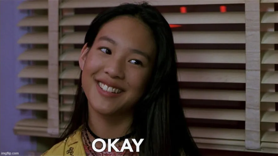 Ảnh chế dễ thương nhân vật giơ tay đồng thuận