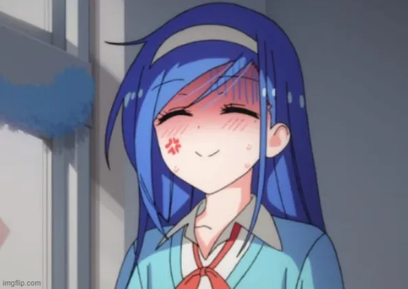 Hình troll cười giả lả như muốn nói “ổn mà”