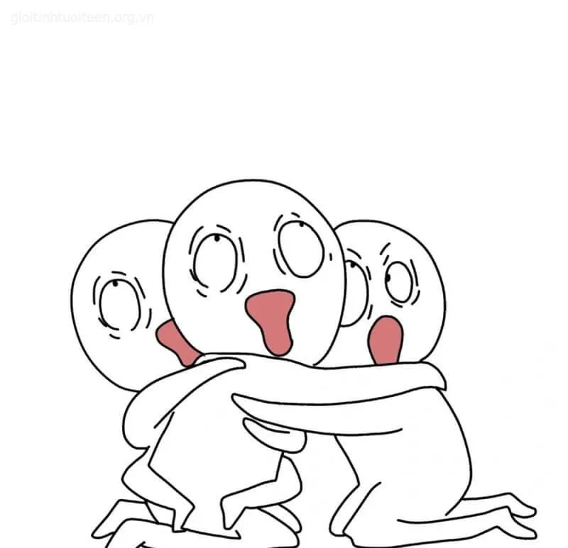 Meme hốt hoảng dáng run rẩy buồn