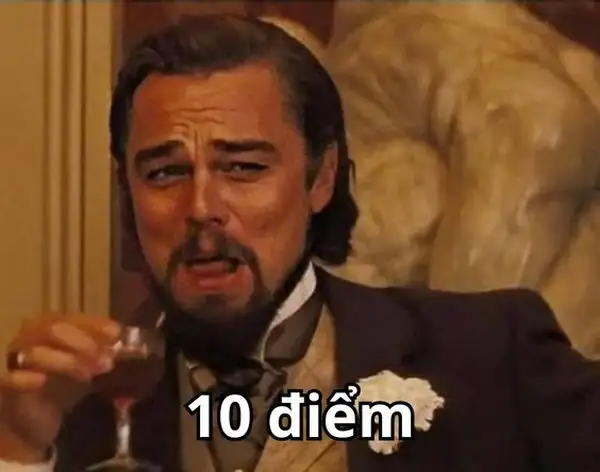 Hình meme hài nụ cười tươi tán dương đầy năng lượng