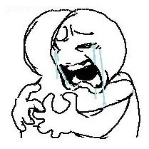 Meme khóc dễ thương khiến người xem vừa thương vừa cười.