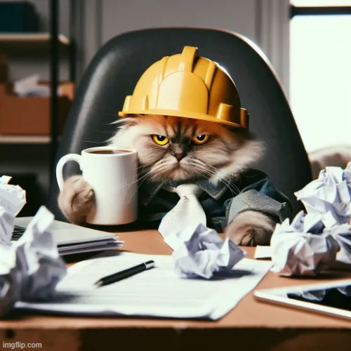 Meme chế mèo mệt mỏi nhưng đáng yêu cực