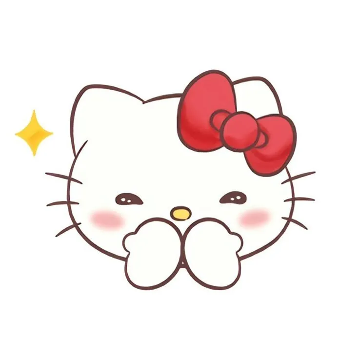 Meme mèo Hello Kitty ngại ngùng hài hước