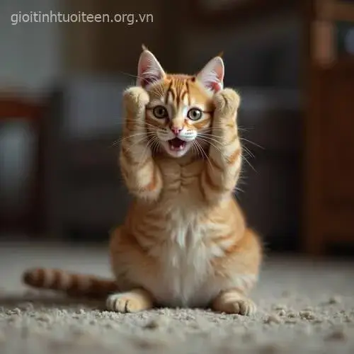 Mèo ôm đầu – hình ảnh “cạn lời” mà ai cũng thấy mình trong đó