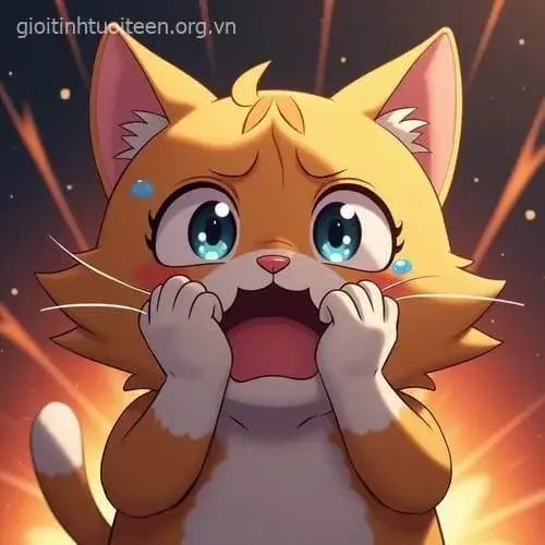 Meme chế mèo ôm đầu biểu cảm bất lực