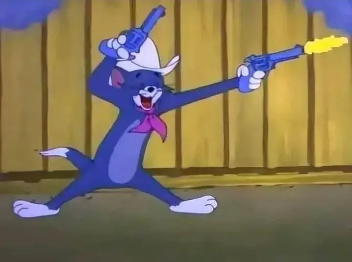 19 Meme Tom bắn súng cười rạng rỡ trông nổi bật