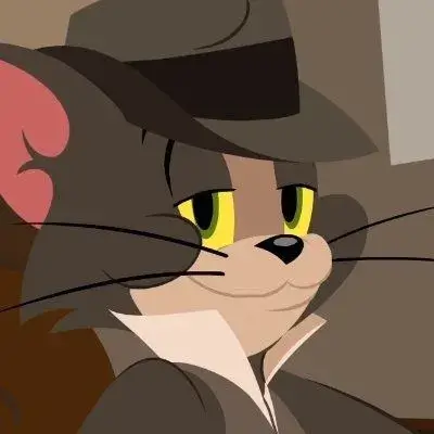 Meme mèo Tom vest đen bảnh bao, đẳng cấp.