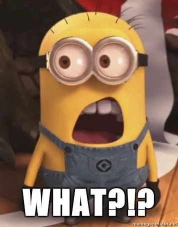 Biểu cảm Minions giật mình ánh mắt rối loạn cực nhây