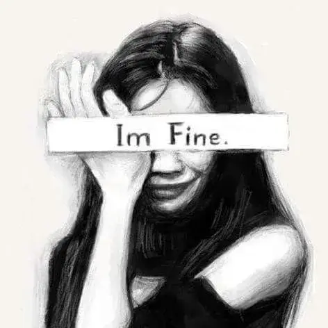 Ảnh ngoài cười trong khóc mang nét châm biếm nhẹ nhàng.