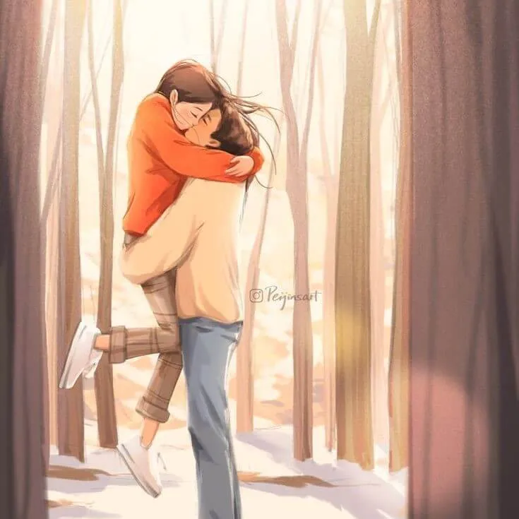 Ảnh troll người yêu bị bạn ôm bất ngờ