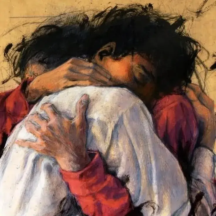 Meme chế ôm thương thương nhẹ nhàng thể hiện sự dịu dàng thấu hiểu