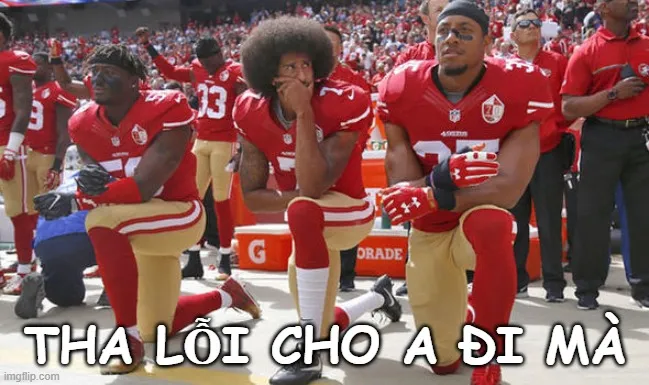 Hình meme vui người quỳ xin tha lỗi bằng dáng đáng yêu.