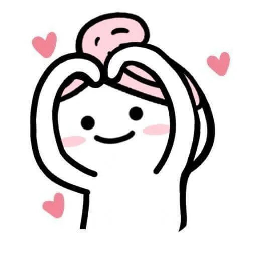 Meme cảm kích cute, khuôn mặt rạng ngời.