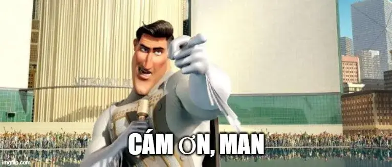 Biểu cảm cảm ơn, bro xúc động, môi run run đầy cảm tạ.