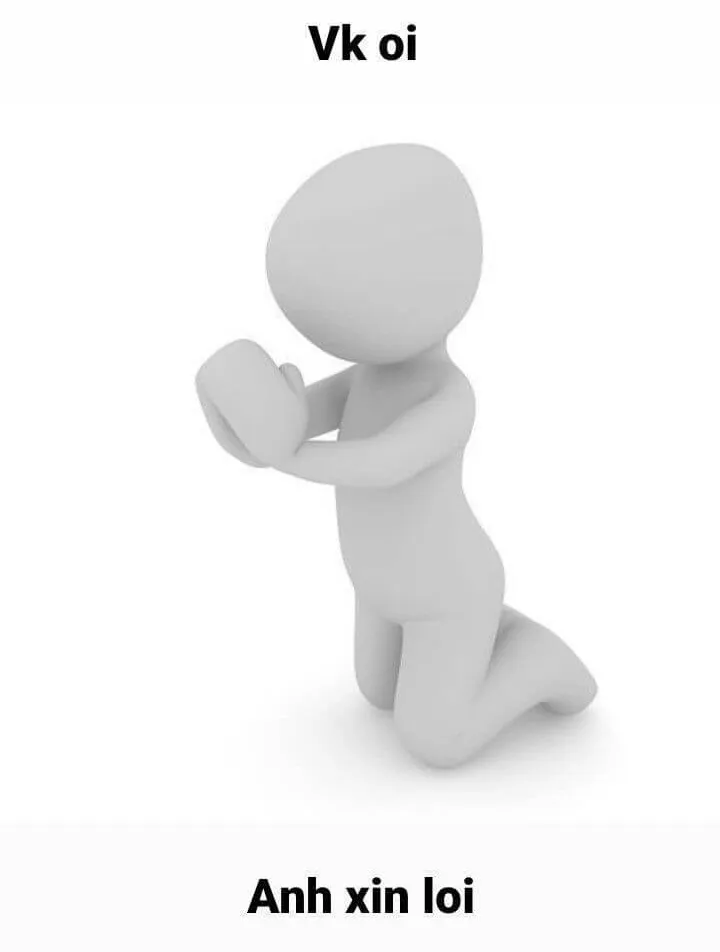 Ảnh vui xin lỗi người bạn lâu năm, thể hiện tình cảm vẫn còn nguyên