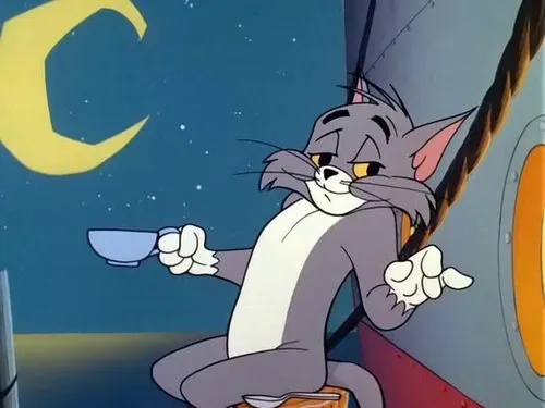 Ảnh meme vui Tom ngồi trầm tư như triết gia