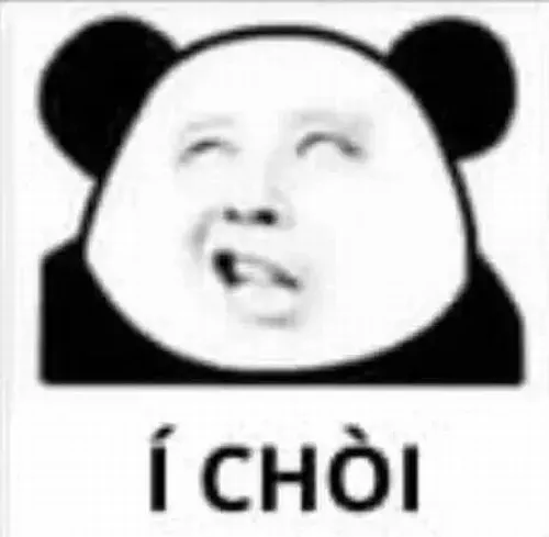 Ảnh troll gấu trúc tỏ vẻ hí hửng khi cà khịa ai đó.