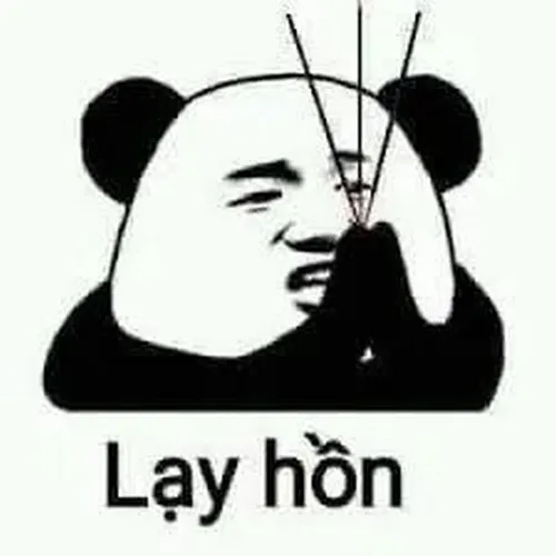 Ảnh chế gấu trúc tỏ vẻ khoái chí khiêu khích.