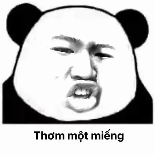 Ảnh troll gấu trúc cười bí hiểm trong tư thế thoải mái.