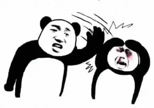 Meme gấu trúc troll dùng ánh nhìn sắc như hỏi xoáy.