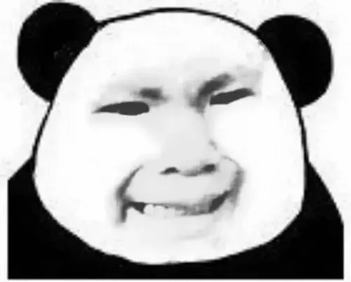 Meme gấu trúc troll với biểu cảm bán nghiêm túc.