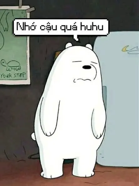 Gấu trắng buồn vì nhớ người yêu