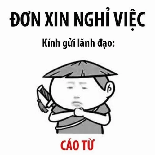 5 Ảnh meme đơn xin nghỉ việc, cáo từ ban lãnh đạo