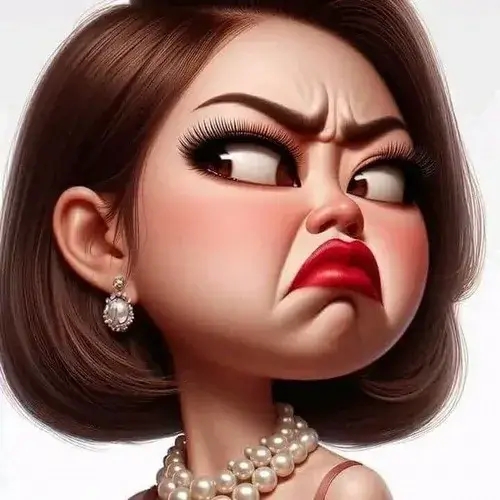 Meme hài khuôn mặt lạnh, môi cong “queen energy”