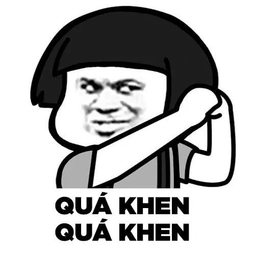 Meme Đa tạ bằng hành động chắp tay và ánh mắt thân thiện