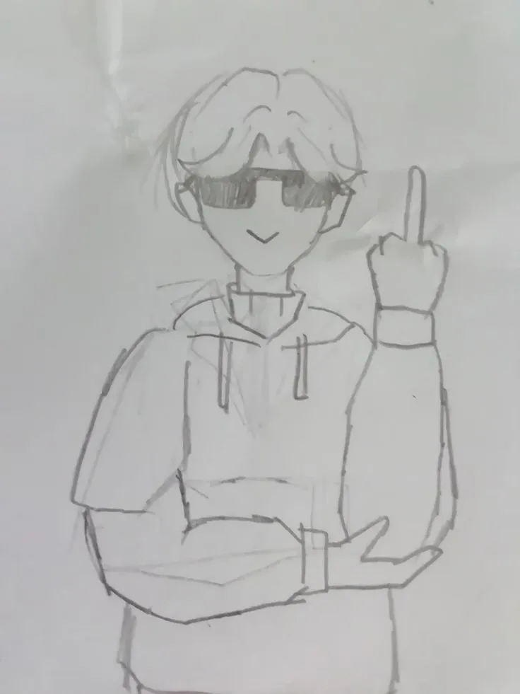 Hình chế vui ngón giữa truyền tải sự hài