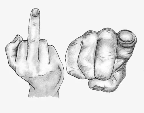 Meme ngón giữa tạo cảm giác phản kháng hài