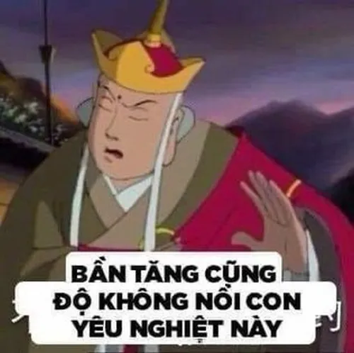 Hình troll Đường Tăng cười gượng bất lực