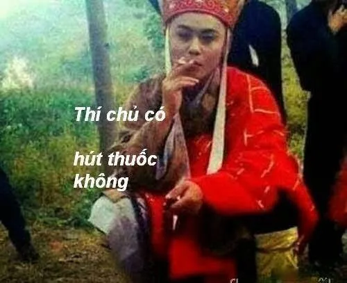 Meme hài Đường Tăng ngồi thiền giữa bầy yêu quái ồn ào
