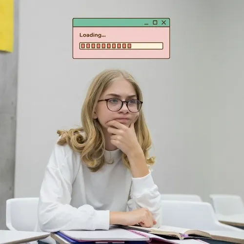 Meme biểu cảm chống tay ngồi trầm ngâm