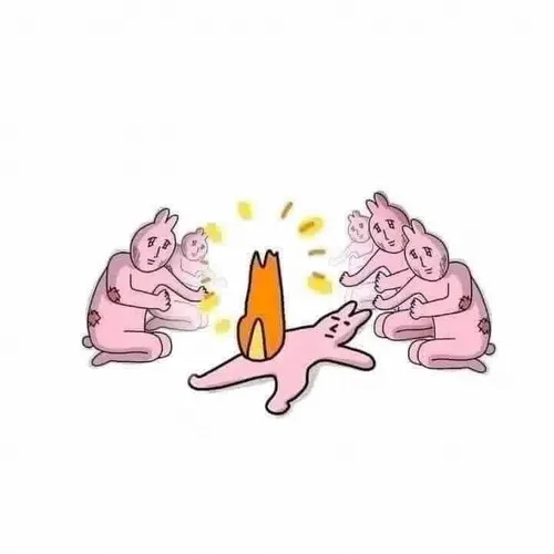 Meme thỏ hồng thả tim nhìn mà muốn xỉu vì đáng yêu